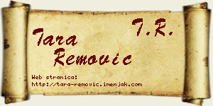 Tara Remović vizit kartica